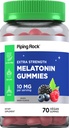 Piping Rock Melatonin Gummies 10mg Xim124; 70 Hrabia Xim124; Berry Flavor Supplement Xim124; Wegan, Non-GMO, Gluten Free