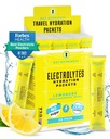 KLUCZOWE ENERGY W proszkach Electrolytes - Odświeżające Lemoniady 20 Pakiety nawadniające - Proszek nawadniający podróży - Nie cukier, nie kalorie, Gluten Free - Made in USA
