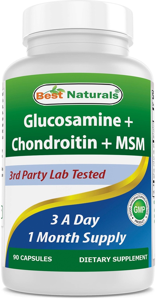 Najlepsi Naturałowie, Glukozamina Chondroitin suplementy MSM, 2600 mg na jedną porcję, 90 kapsułek (90 liczenie (opakowanie po 1))