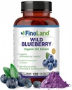 FineLand Wild Blueberry 10: 1 Extract, 6000 mg Siła, 120 Kapsułki wegańskie, Bogate w flawonoidy i antocyjaniny, Przeciwutleniacze Wsparcie dla Mózgu i Heart Health, 4-Miesiąc dostaw, Non-GMO Made in USA