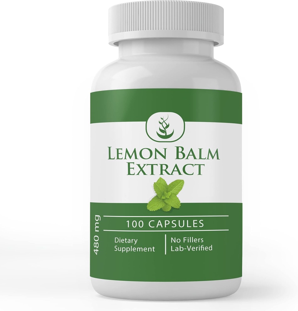 Czysty Original Składniki Lemon Balm Extract (100 Kapsułki) Zawsze Czysty, Brak dodatków lub wypełniaczy
