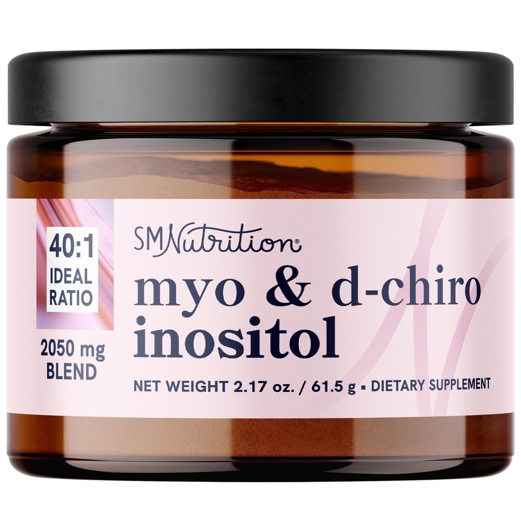 Myo- Inositol & D- Chiro Inositol Proszek Bilans hormonalny dla kobiet 124; Idealny 40: 1 Stosunek 124; Myo 2000mg, D Chiro 50mg 124; Regulacja cyklu menstruacyjnego i wsparcia zdrowia jajnika 124; 30 Służenie, 2.17 oz.