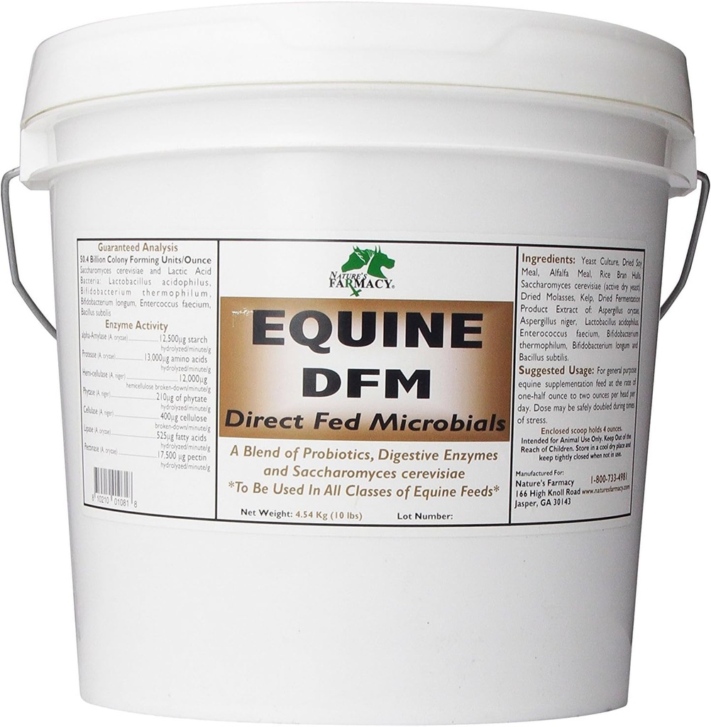 Nature 's Farmacy Equine DFM (Direct Fed Microbial) Live Probiotics, Enzymes 50 Billion CFU Ounce (5 funtów)