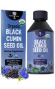 Organiczny czarny komin nasiona oliwy - USDA- zimny tłoczony - do 6X Stronger Thymoquinone - Czysty Nigella Sativa Cumin nasiona - Suplement Premium do wsparcia immunologicznego, Przeciwutleniacz, Uspokojenie, Skóra i włosy (8.5 oz)
