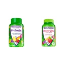 Witafuzja Probiotyczne Gumy Suplementy, Malina, Brzoskwinia i Mango Flavors, 35 Day Supply, 70 Count Power Cynk Gumy Witaminy, Truskawka Tangerine Flavored, 90 Count