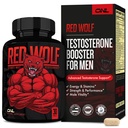 ONL Red Wolf Testosteron Booster for Men - Ultimate Men 's Supplement for High Pottency Endurance, Energy & Strength - Testosteron Supplement for Men - w / Tongkat Ali Mężczyzna Enhancement - 30 Ct