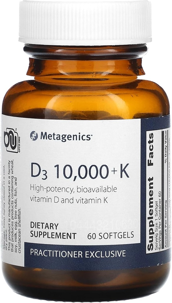Metagenics D3 10 000 z K2 Soft Gels, 60 Count