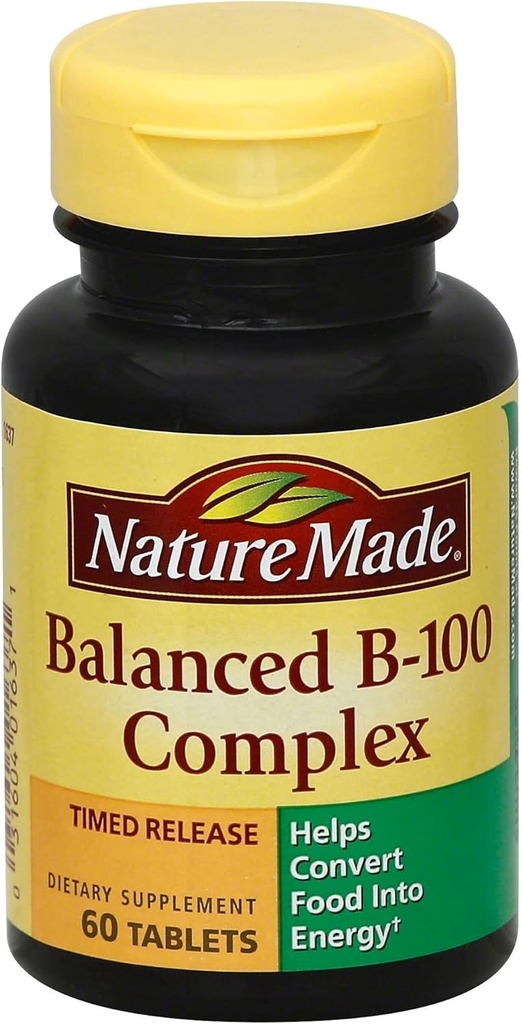 Natural Made Balanced witaminy B- 100 złożone tabletki 60 ea (Opakowanie po 5)