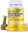 Glucynian magnezu Gummies 1000mg, bezcukrowe suplementy potasu magnezu do żucia dla dorosłych z L- Threonian dla snu, Podtrzymywanie ciała i relaks, 90 Mango Gumiaki ananasowe
