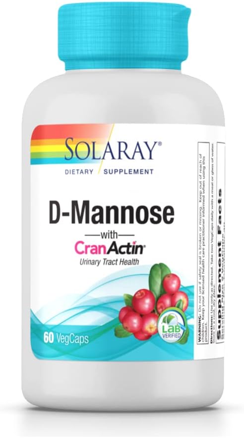 Solaray D- Mannose z CranActin - 60 Kapsułek wegetariańskich