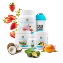 Tak można! Detox Plus Kit, Codzienne Czyszczenie Czysty Fiber Meal Wymiana, Drink Mix, Shake Booster i suplement, Zestaw Oczyszczanie ciała dla kobiet, Daily System Cleanse - Truskawka, Aloe Vera Mango