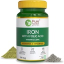 Naturals Iron with Folic Acid, Zinc, Vitamin C & Vitamin B12 for Support Haemoglobin Production, Boost Immunity & Maintain Iron Level - 60 Veg Tablets