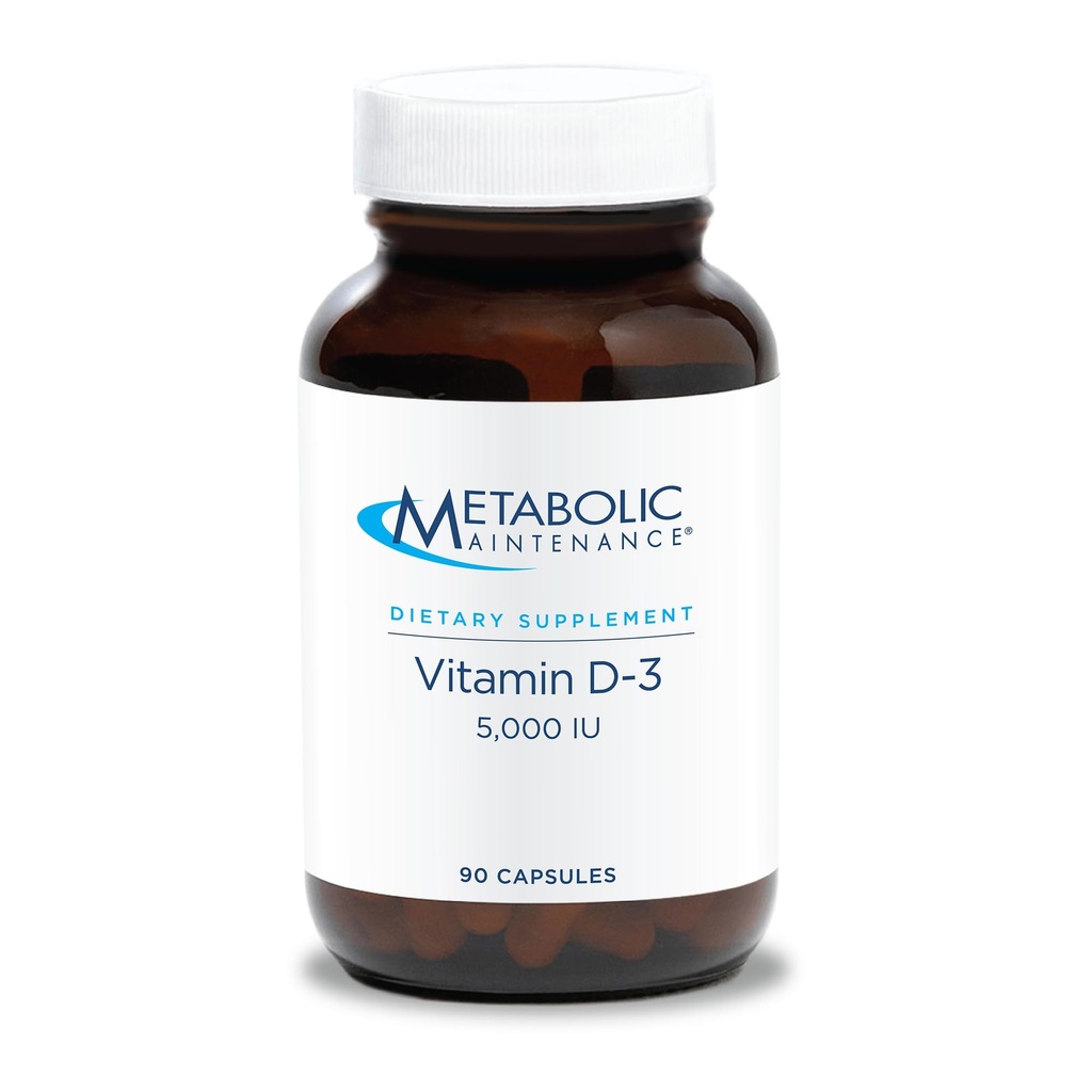Metaboliczne Utrzymanie Witamina D3 5000 j. m. - Superior Absorpcja Czysta Witamina D3 i Witamina C - Dodatkowa Siła Kość, Immunikacja, Nastrój + Kardioviral Supplement Supplement, Nie Wypełniacze (90 Kapsułki Softgel)