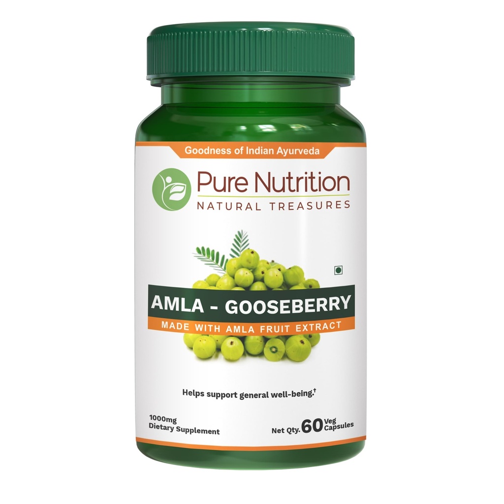 Ekstrakt Pure Nutrition Amla 1000mg na porcję. (odpowiednik 8000mg Amla Fruit Powder)