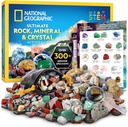 National Geographic Rock Collection Box for Kids - 300 + Piece Kamienie i kryształy Zestaw zawiera Geody i prawdziwe kryształy, Skały i Minerały, Zestaw naukowy dla dzieci, Geologiczny prezent dla chłopców i dziewcząt