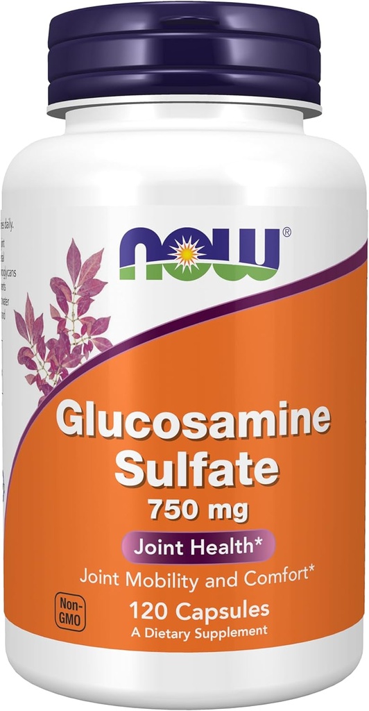 Teraz suplementy żywności, siarczan glukozaminy 750 mg, z UL Suplement diety Certyfikacja, 120 kapsułki Veg
