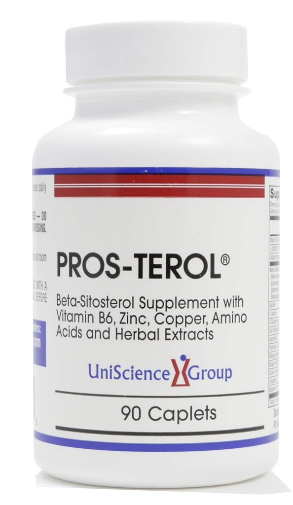 Pros- TEROL, Prostate Relief z 900 mg Steroli Roślinnych z nasion dyni, Stinging Nettle Root, Ginger Root, Licorice Root Ekstrakty 90 Kaplety