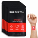 Pure Patch ® Energy Patch - Botanical- Inspirowana plastra tematyczna z kofeiną, aminokwasami i mieszanką elektrolitową - nieingestible Format - 30 Łat