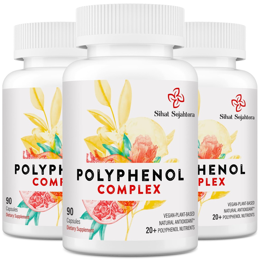 67,500 MG suplement polifenoli - Potężne przeciwutleniacze i polifenol do obrony wieku, polifenol Superfood, Quercetin, Resveratrol, zielona herbata, Plant- Based & Energy, Immune Support, 270 kapsułki