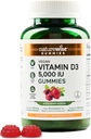 NatureWise Witamina D3 5000 IU Gummies - Mieszany Flavor Berry - Wegan D z Lichen, Pectin Based, Immune Support dla dorosłych, Muscle & Bone Strength - Gluten Free, Non-GMO - 90 Count [45- Day Supply]