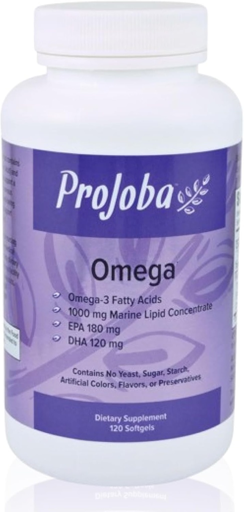 Youngevity Projoba Omega ™ - 1000 mg Omega-3 - Wysoka potencja - 180 EPA & 120 DHA w celu promowania zdrowia mózgu i serca - 120 Softgeli (opakowanie 2)