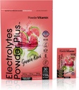 Proszek PowderWitamina Electrolytes Plus, Keto, Guava Kiwi, Cukier zerowy, 1000mg potasu, 120mg wapnia, 120mg magnezu, Non-GMO, Zero Kalorii, 30 pakietów nawadniających