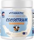 Vitamatic Bovine Colostrum 30% IgG Powder - Suplement do Gut zdrowia, Wzrost włosów, Piękno, Odzysk mięśni, & Wsparcie immunologiczne - Łatwy do wymieszania - 60 Gram (30 Służenia, Unflavored)