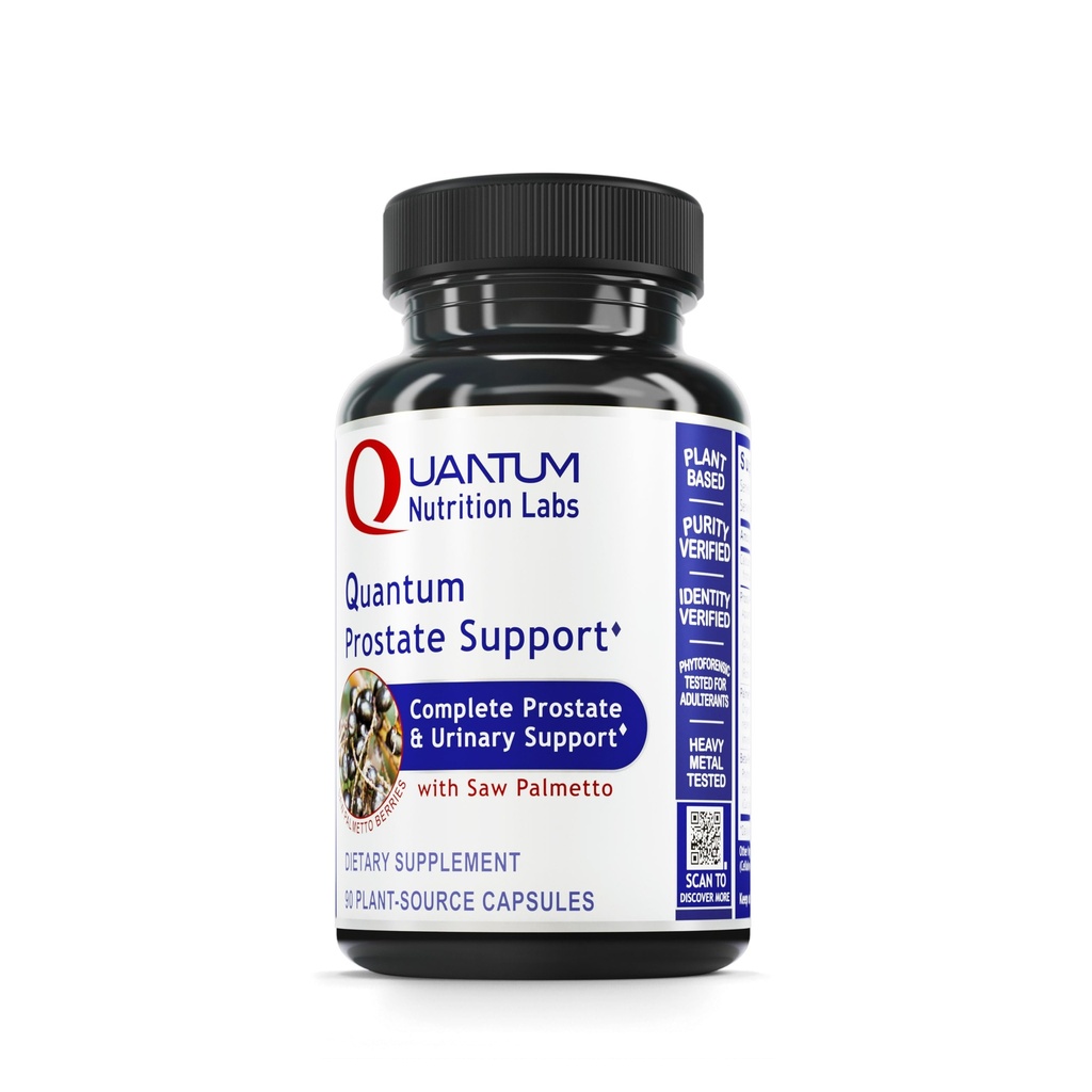 Quantum Nutrition Labs Prostate Supplements for Men, Prostate Health Formula, Natural Supplement with Organic Saw Palmetto - 90 Kapsułki wegetariańskie