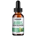 1 Opakowania 3000MG Soursop Graviola Liquid Drop for cell Support & Regeneration, lmmune, Gut, Antioksydant, Mood, Relax, Wątroba i sen Zzz - Soursop Graviola Leaf Extract, Sea Moss, Turmeric - 2Fl Oz