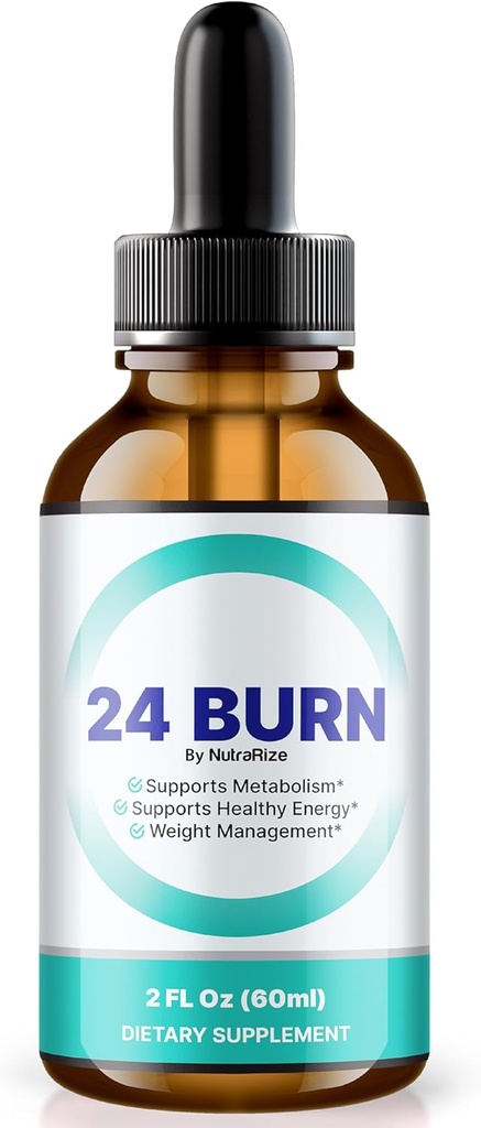 24 Burn Weight Drops, All- Natural Liquid Formula, Premium Mieszanka odżywcza do wsparcia aktywnej energii stylu życia i fitness, Oficjalne 24Burn Gotas Recenzje (30 Służenia)
