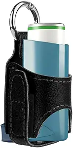 2szt Przenośny Astma Inhaler Holder Lightweight PU Cheather Travel Handy Astma Inhaler Case dla dorosłych i dzieci