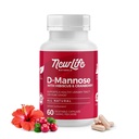 NewLife Naturals D- Mannose Kapsułki 124; w / Żurawina i Hibiscus Ekstrakty 124; Natural Urnary Tract Health Supplement