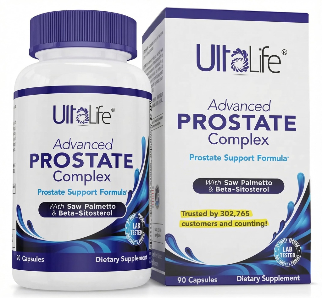 ULTALIFT Advanced Saw Palmetto Prostate Supplement for Men with Beta Sitosterol Promotes Urnary Comfort, Sleep Quality & Prostate Health 90 Kapsułki