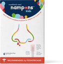 Nampons Kids Nosblee Stoppers - 6 Łatwe w użyciu zestaw do wtyczek do nosa dla dzieci. Zaufane przez pediatrów. Hipoalergiczny agent blokuje krwawienie z nosa. Bezpieczne i wolne od farby