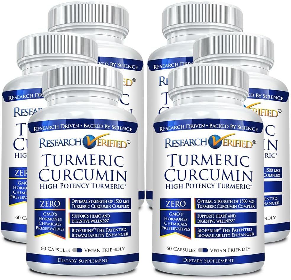 Badania zweryfikowane kurkumina turmerowa - z BioPerine, Curcumin C3 Complex - Wegan - Made in The USA - 360 kapsułki