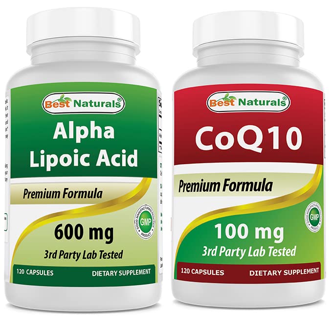 Najlepsi naturalni kwas lipidowy alfa 600 mg & COQ10 100 mg