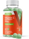 Witeey Gumiaki do żucia witamina C dla dorosłych - 700mg Dodatkowa Siła Suplement wsparcia immunologicznego - Wegan, Gluten Free - 60 Count