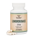 Lumbrokinaza Enzymy Suplement - 120 Kapsułek (Max Activity 10,000 FU / Gram) 150mg na jedną porcję (No Fillers, Non-GMO, Gluten Free) do wspomagania krążenia sercowo- naczyniowego i krążenia krwi przez podwójne drewno