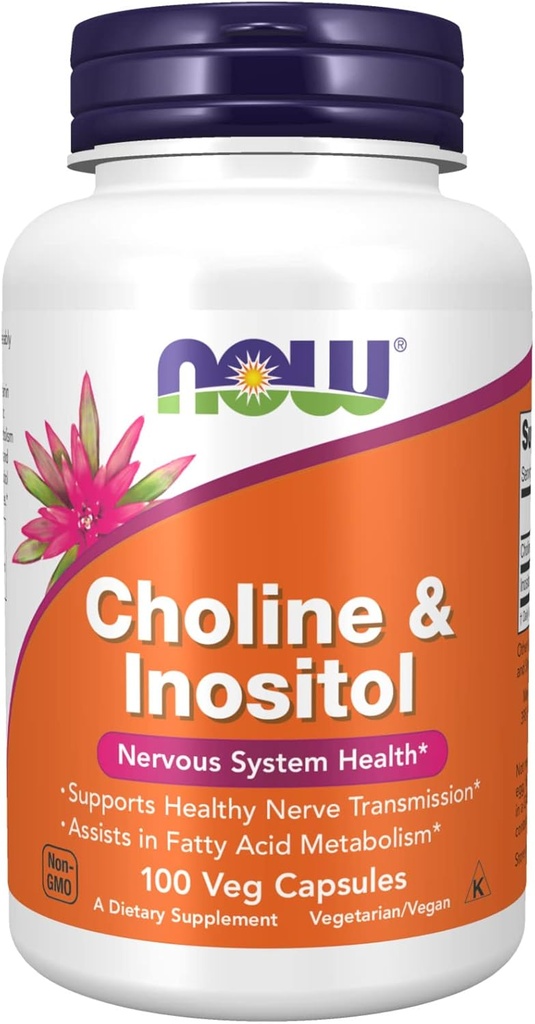 Choline & Inositol, 500 mg, 100 Caps by Now Foods (Opakowanie po 6)