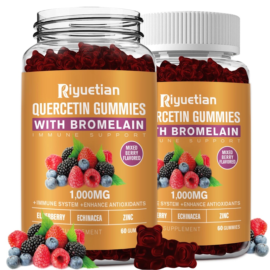Bromelaina, z cynkiem, Witamina C, Elderberry dla Lung immunologicznego suplementu dla dzieci dorosłych, Kardiologia, Wsparcie starzenia żucia witaminy, Wegan, 120 Hrabia