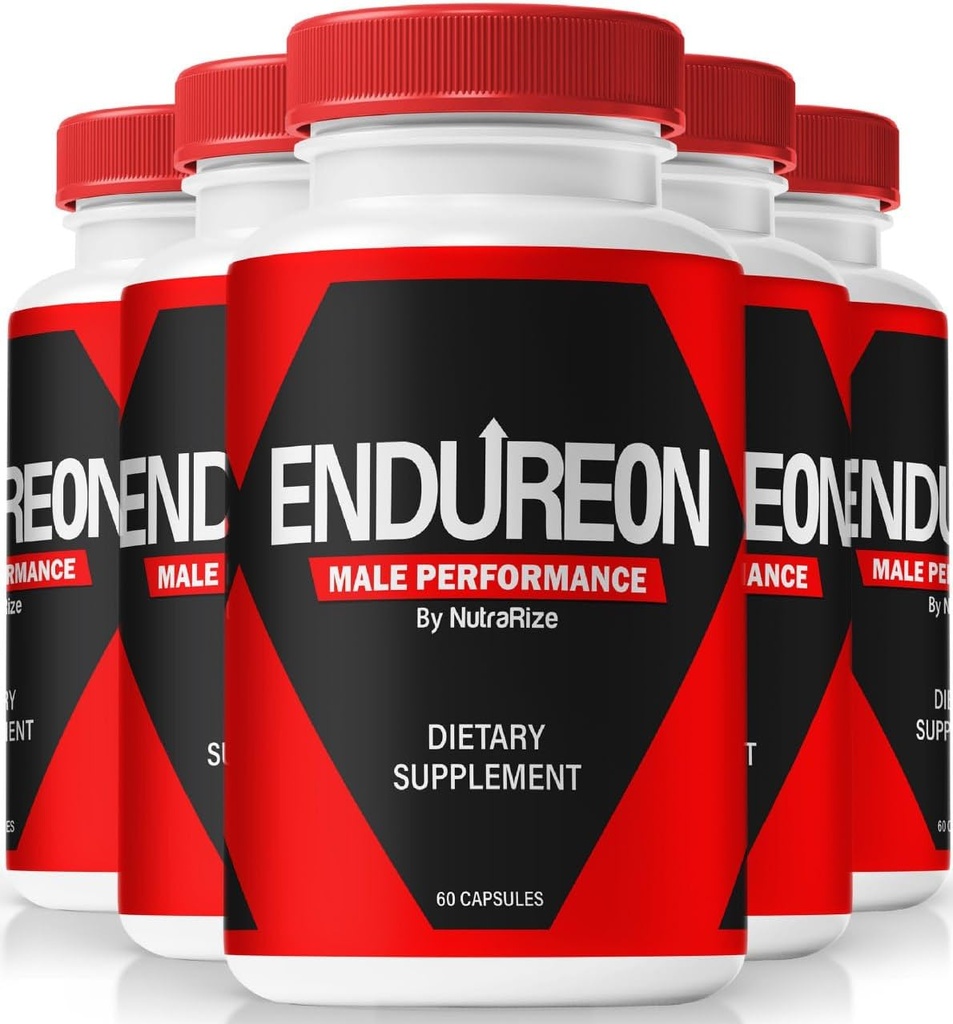 NutraRize (5 Pack) Endureon Pills – Daily Support Formula with Premium Ingredients to Help Sustain Men’s Energy, Performance & Everyday Wellness | Easy-to-Take Capsules (300 Capsules)
