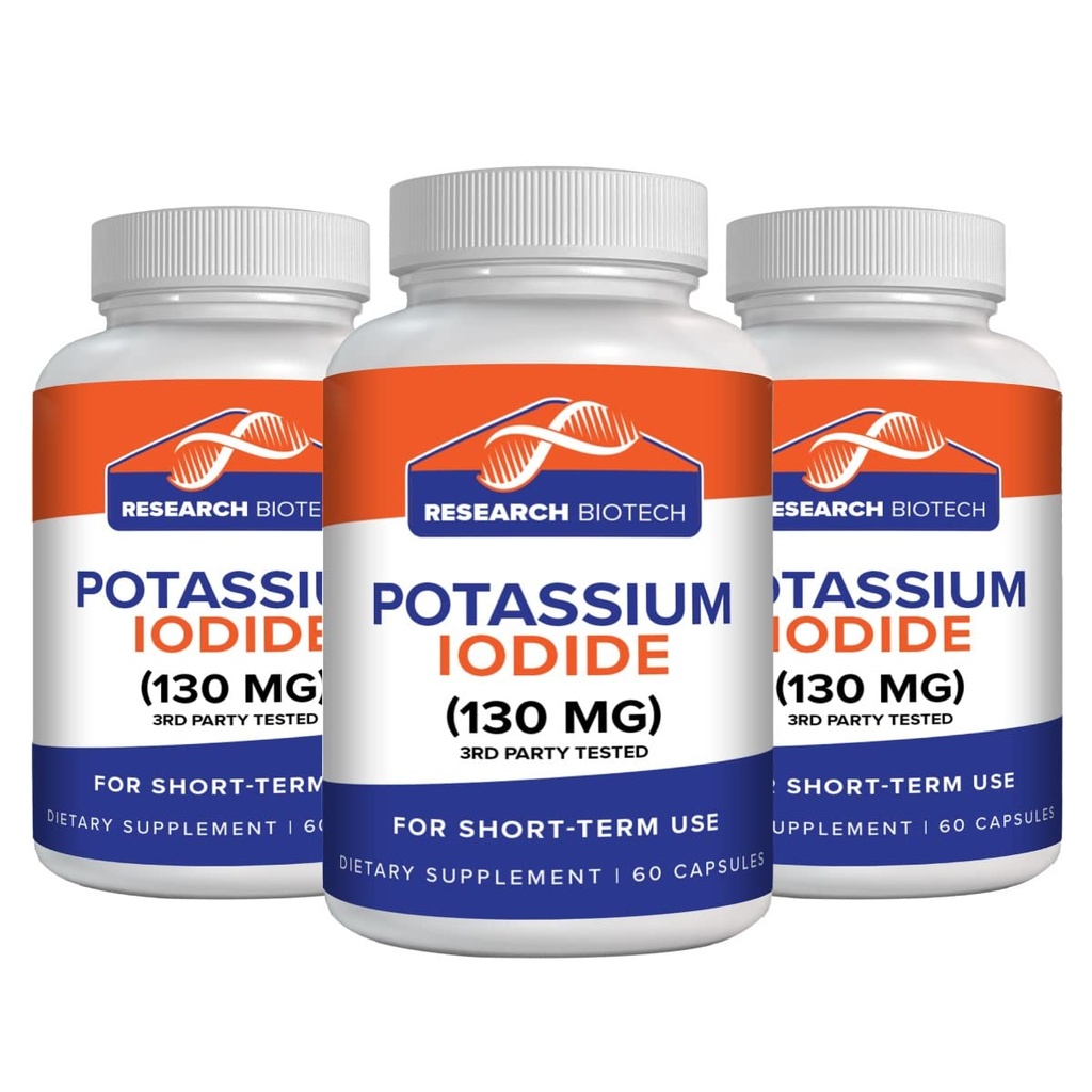 Max- Bio Potasu Iodide 130mg Kapsułki - 180 Hrabia - Suplement diety do wsparcia i ochrony tarczycy