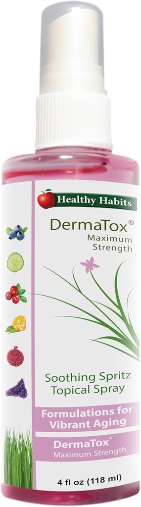Healthy Habits DermaTox 4oz Soothing Spritz Tematyczny spray Wszystkie cele bezpieczne i skuteczne Tematyczne spray Kojąca skóra Nourification