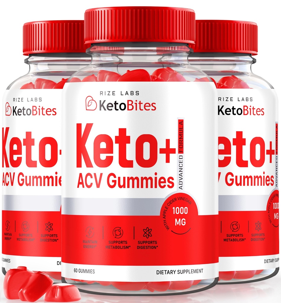 Rize laboratoria - Keto Bites ACCV Gummies dla zaawansowanych utraty wagi, Wszystkie naturalne jabłko cydr suplement ocet (180 Gummies)