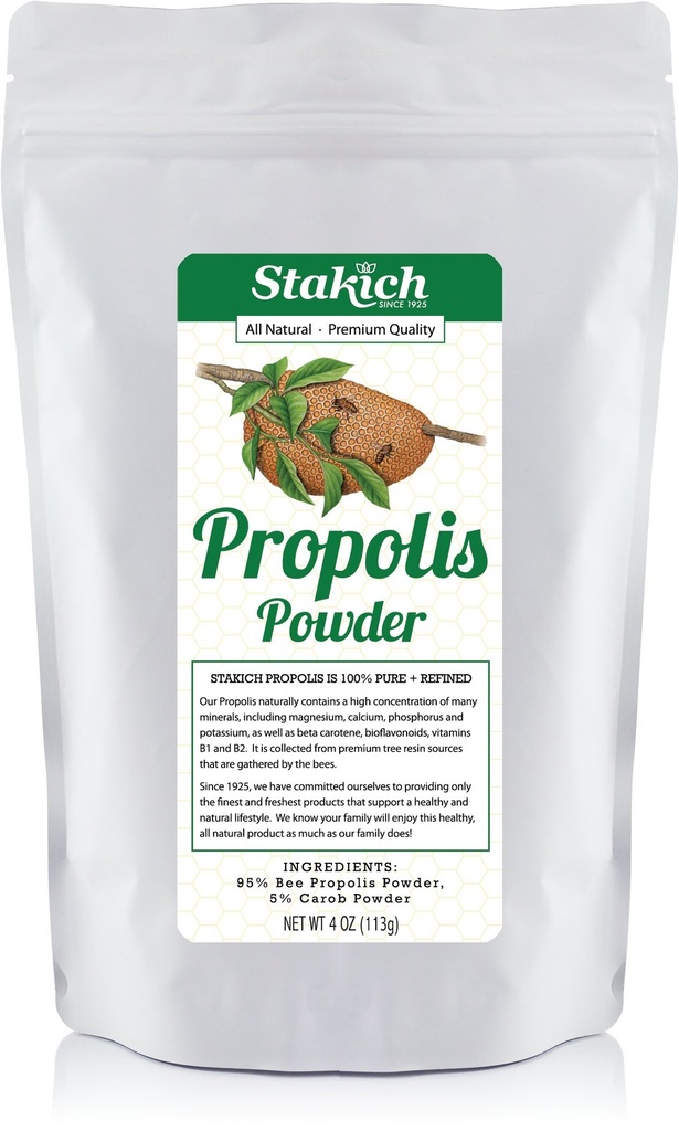 Stakich Bee Propolis Proszek - Wszystkie naturalne - 4 unce