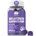 Melatonina Gummies 10mg 20 mg dla dorosłych, dodatkowa siła z L- Theanine, Ashwagandha, Magnezu, Turmeric, GABA, Lemon Balm i Rumianek dla wsparcia zdrowia Rhythm Circadian, Wegan Grape Flavor