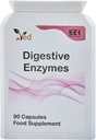 Enzymy trawienne, kompleksowy kompleks nietolerancji pokarmowej, wielozadaniowa nietolerancja, w tym gluten, laktoza i kazeina, 90 kapsułki wegańskie (45 Days Supply)