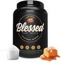 Błogosławiony Wegański proszek z protein - roślinny proszek z protein z protein w proszku, 23 g proszku z protein grochowych, bezmleczny, bez glutenu, bez dodatku cukru, 30 porcji (karmel)