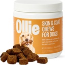 Ollie Dog Skin & Coat Supplement, łagodzi podrażnioną skórę, promuje zdrowe i błyszczące futro & Coat, 60 Count Appx.