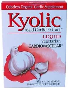 Wakunaga - Kyolic, Wyciąg z czosnku w podeszłym wieku, Wyciąg z układu krążenia, Płyn, 2 butelki, 2 fl oz (120 ml) Każdy